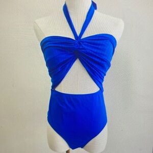 Kids Blue Halter Swimsuit